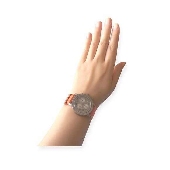 Hermès Clipper CP2.410 Diver Chronograph 36mm Orange Strap Watch Set - Picture 9 of 16